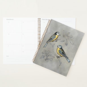 Silvered Aviary Vogel Couple Planer