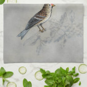 Silvered Aviary | Zwei Vögel Geschirrtuch (Gefaltet)