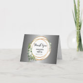 Silvered Sprigs: Personalisierter botanischer Dank Dankeskarte (Vorderseite)