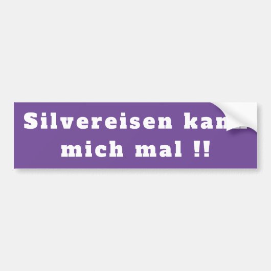 Silvereisen kann mich mal Autoaufkleber (Vorne)