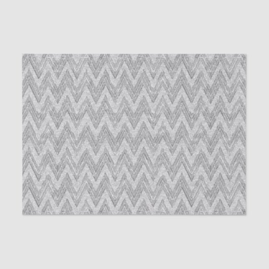 SilverFaux Glitzer Zigzag Zickzack Muster Seidenpapier (Vorderseite)