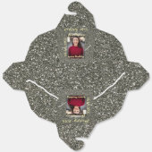 Silverglitter Foto 20. Geburtstag Namensdatum hinz Geschenkschachtel (Ungefaltet)