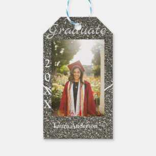 Silverglitter Foto Abschluss hinzufügen Namensklas Geschenkanhänger