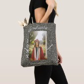 Silverglitter Foto Abschluss hinzufügen Namensklas Tasche (Von Nahem)