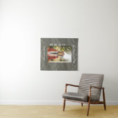 Silverglitter Foto Abschluss hinzufügen Namensklas Wandteppich (Beispiel (Horizontal))