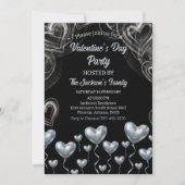 SilverHearts Valentinstag Party Einladung (Vorderseite)