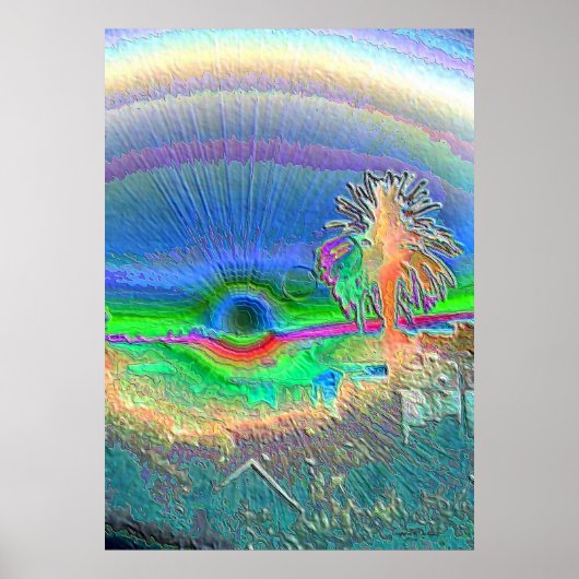 Silverlake Sunset Negativ Poster (Vorne)