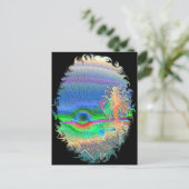 Silverlake Sunset Negative Oval 2 Postkarte (Stehend Vorderseite)