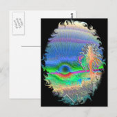 Silverlake Sunset Negative Oval 2 Postkarte (Vorne/Hinten)