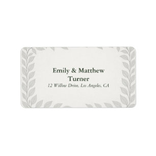Silverleaf Elven Wedding Adressaufkleber