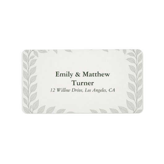 Silverleaf Elven Wedding Adressaufkleber (Vorne)
