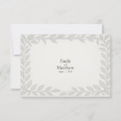 Silverleaf Elven Wedding Dankeskarte (Rückseite)