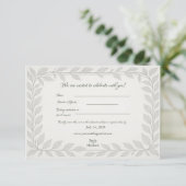 Silverleaf Elven Wedding - Leaf Replik Design Dankeskarte (Stehend Vorderseite)