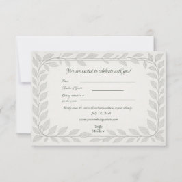 Silverleaf Elven Wedding - Leaf Replik Design Dankeskarte