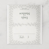 Silverleaf Elven Wedding - Leaf Wedding Platzkarte (Außenseite Aufgefaltet)