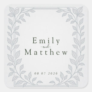 Silverleaf Elven Wedding Quadratischer Aufkleber
