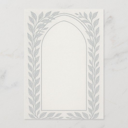 Silverleaf Elven Wedding - Thema Holz Begleitkarte (Rückseite)