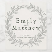 Silverleaf Elven Wedding Weinetikett (Einzelnes Label)