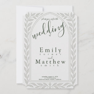 Silverleaf Elven Wedding - Wine & Arch Design Einladung