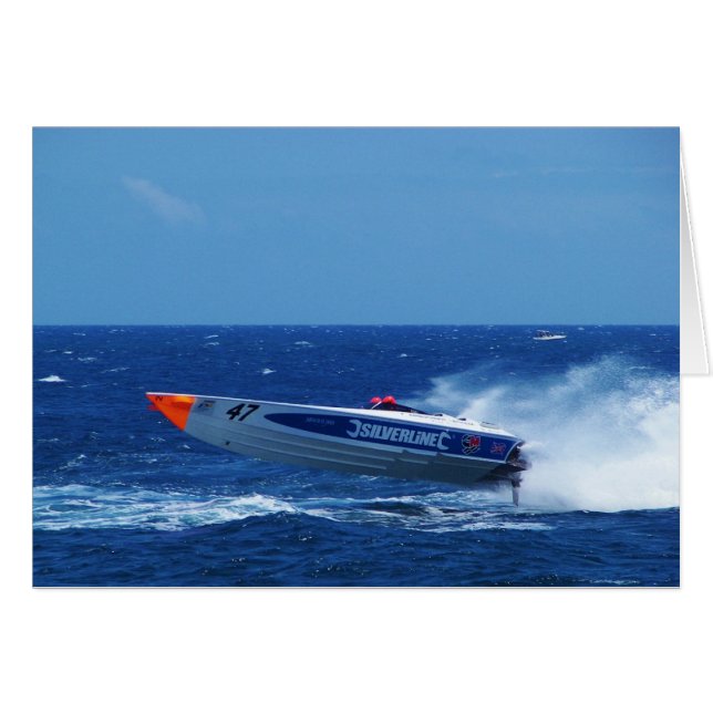 Silverline gesponsert Powerboat. (Vorderseite (Horizontal))