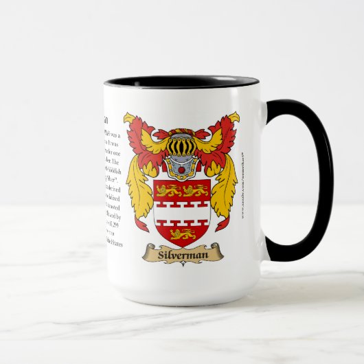 Silverman Familien-Wappen Tasse (Rechts)