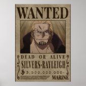 Silvers Rayleigh Dark King One Piece Wollte Bounty Poster (Vorne)