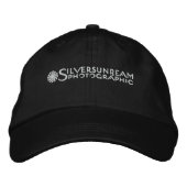 Silversunbeam bestickte Hülle (nur schwarz) Bestickte Baseballkappe (Vorderseite)