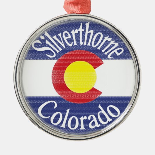 Silverthorne Colorado Kreisflagge Ornament Aus Metall (Vorne)