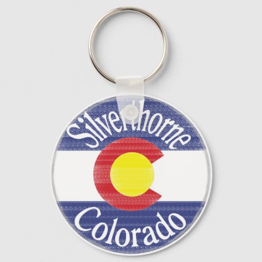 Silverthorne Colorado Kreisflagge Schlüsselanhänger (Vorderseite)