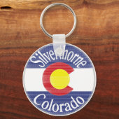 Silverthorne Colorado Kreisflagge Schlüsselanhänger (Vorderseite)
