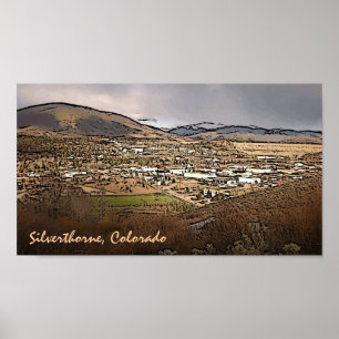 Silverthorne Colorado landschaftliches Stadtplakat Poster