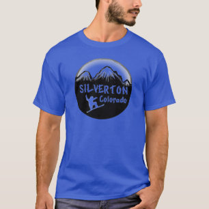 Silverton Colorado künstlerischer Skifahrer T-Shirt