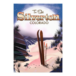 Silverton Colorado Skiposter Fotodruck