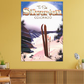 Silverton Colorado Skiposter Leinwanddruck (Insitu (Wohnzimmer))