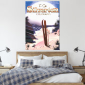 Silverton Colorado Skiposter Leinwanddruck (Insitu (Schlafzimmer))