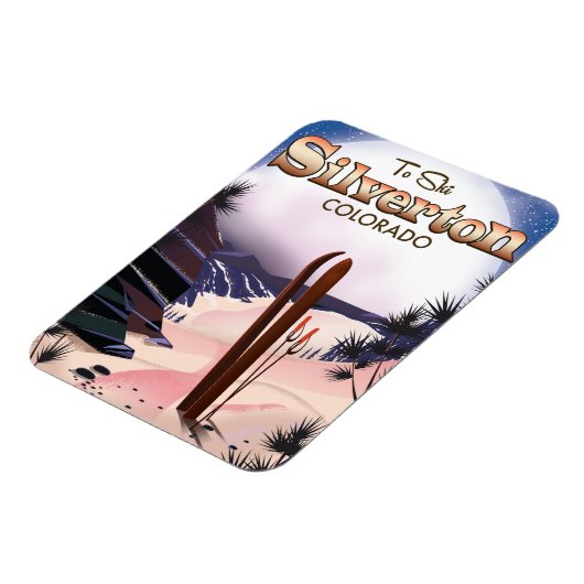 Silverton Colorado Skiposter Magnet (Linke Seite)