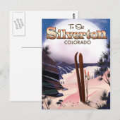 Silverton Colorado Skiposter Postkarte (Vorne/Hinten)