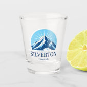 Silverton Mountain Colorado Ski Shotglas Schnapsglas (Vorderseite)