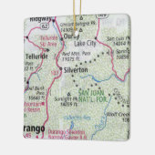 Silverton und Ouray Map Keramikornament (Links)