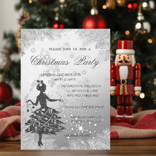 SilverTree Branches, Girl Corporate Christmas Part Einladung