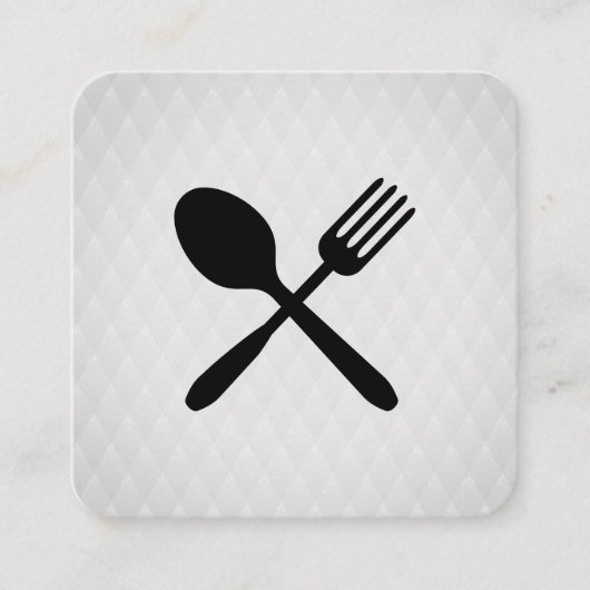 Silverware Chic Diamond Muster Quadratische Visitenkarte (Vorderseite)