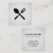 Silverware Chic Diamond Muster Quadratische Visitenkarte (Vorne/Hinten)
