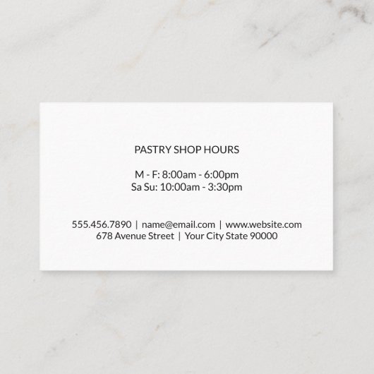 Silverware-Logo | Backwaren für Brot Visitenkarte (Rückseite)