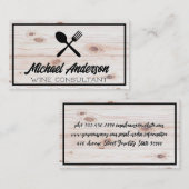 Silverware-Logo | Holzbrett Visitenkarte (Vorne/Hinten)