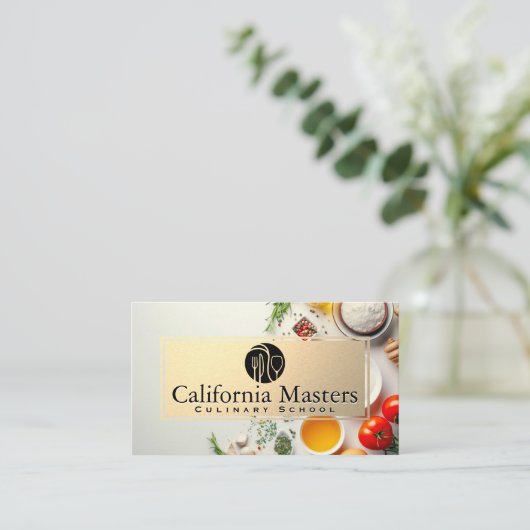 Silverware-Logo | Kochzutaten Visitenkarte (Stehend Vorderseite)