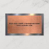 Silverware-Logo | Metallkupfer-Hintergrund Visitenkarte (Rückseite)