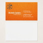 Silverware-Logo | Orangefarbene Textur (Vorne & Hinten)