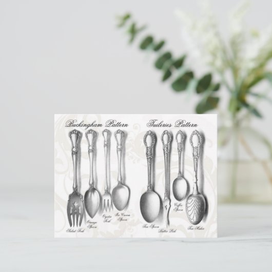 Silverware Postkarte (Stehend Vorderseite)