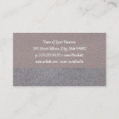 Silverware-Symbol | Leder | Wäsche Visitenkarte (Rückseite)