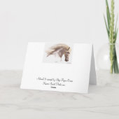 "SILVERWIND" weißes Pferdc$gruß-karten Karte (Rückseite)